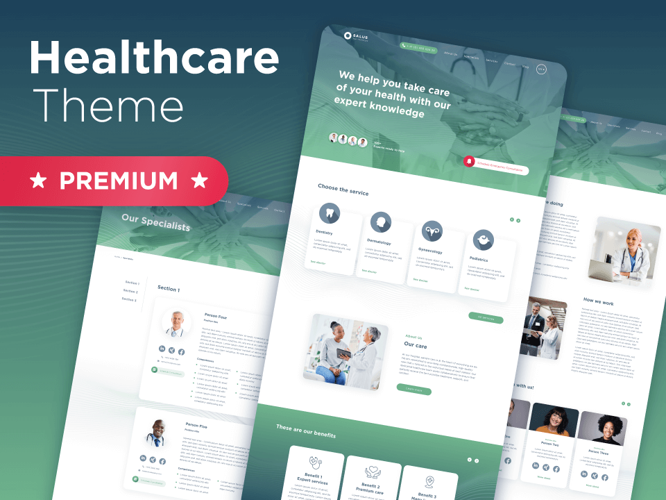 Stunning, Highlight core services, benefits, patient testimonial.